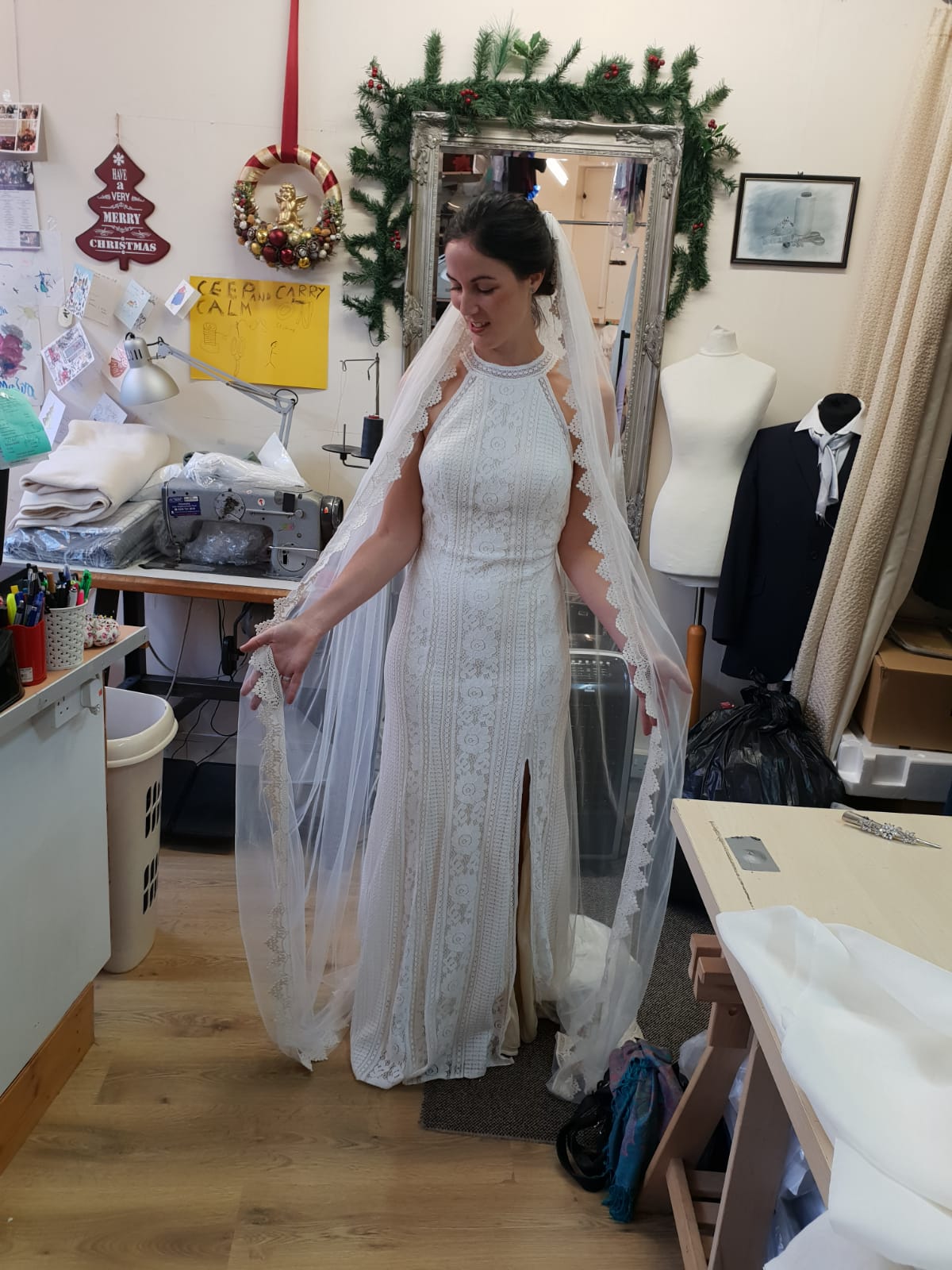 wedding dress fitting