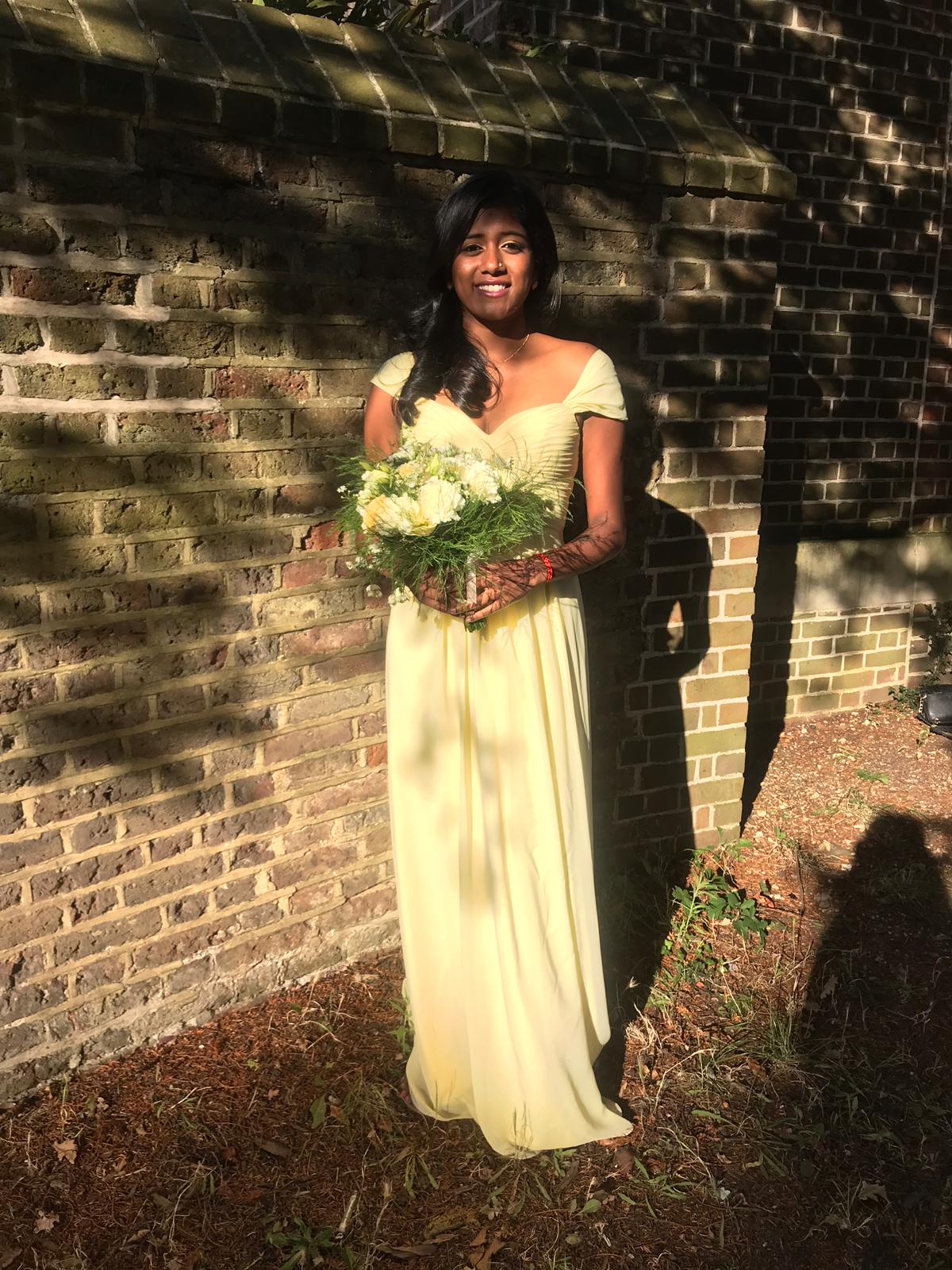 bride and bridesmaid wedding dresses